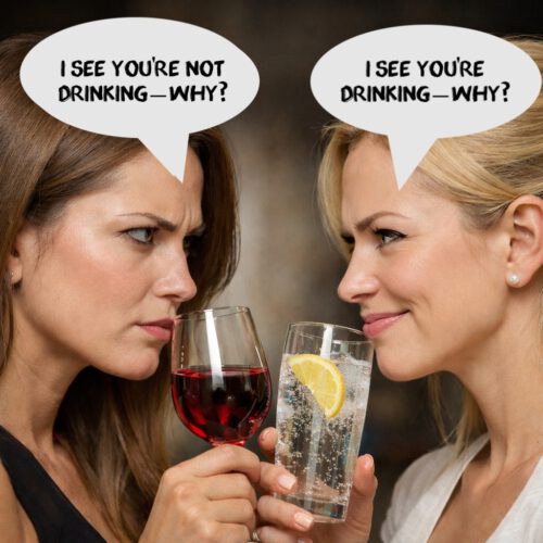 2 women in snippy conversation