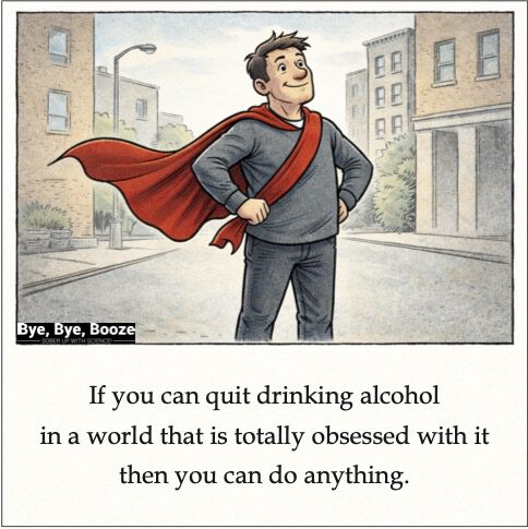 A sympathetic middle-aged man in everyday clothing stands confidently in an urban street setting. He wears an improvised red sash across his chest (like a ceremonial ribbon, not a cape), subtly suggesting a “hero of everyday life” without any superhero costume.
