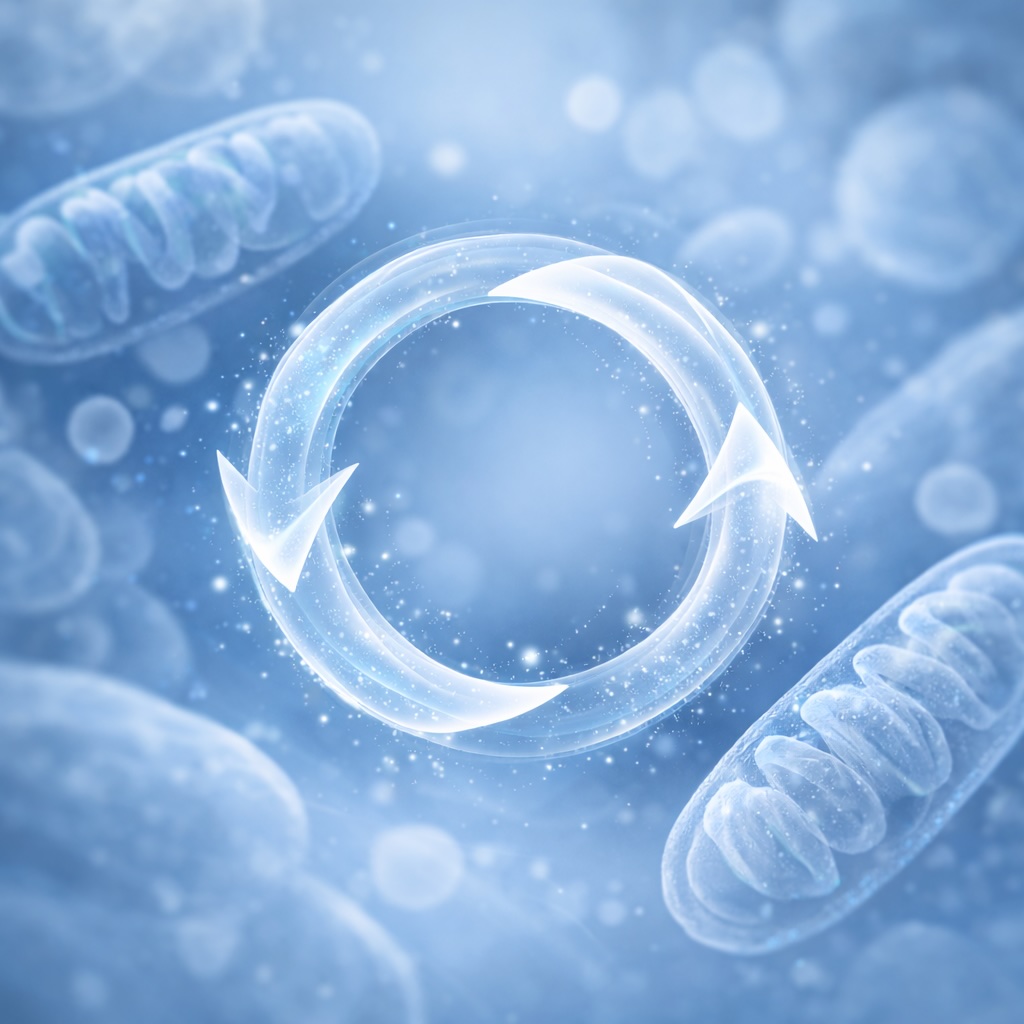 Artistic illustration of cellular energy metabolism