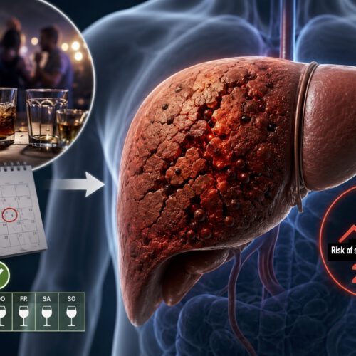 Infographic on Liver Damage Caused by Binge Drinking