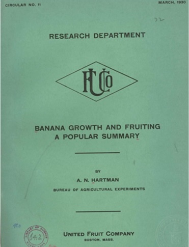 Facsimile of Jellinek's book on banana research