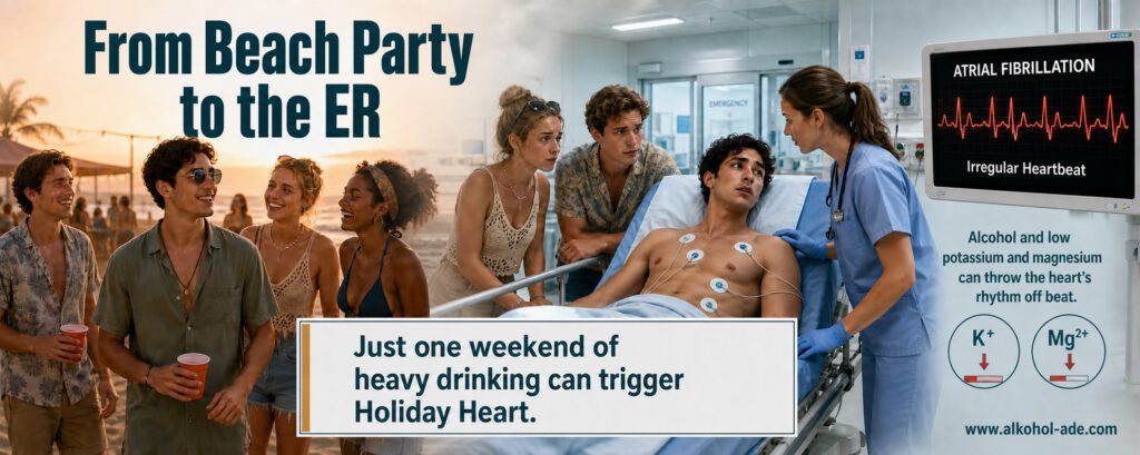 Infographic on Holiday Heart Syndrome: Emergency Room Instead of a Beach Party